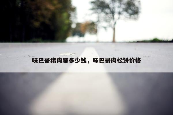 味巴哥猪肉脯多少钱，味巴哥肉松饼价格