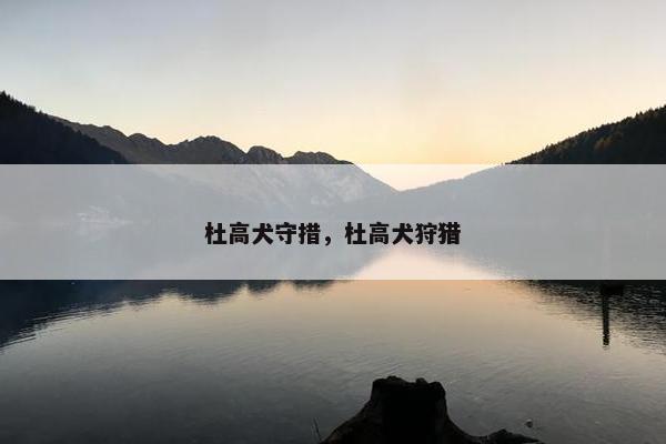 杜高犬守措，杜高犬狩猎