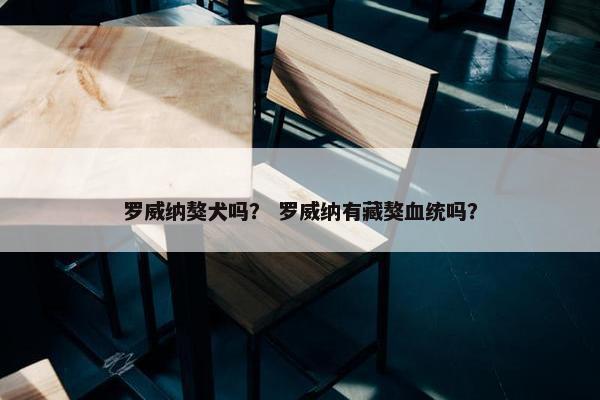 罗威纳獒犬吗？ 罗威纳有藏獒血统吗？