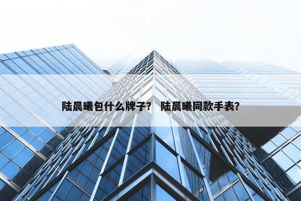 陆晨曦包什么牌子？ 陆晨曦同款手表？