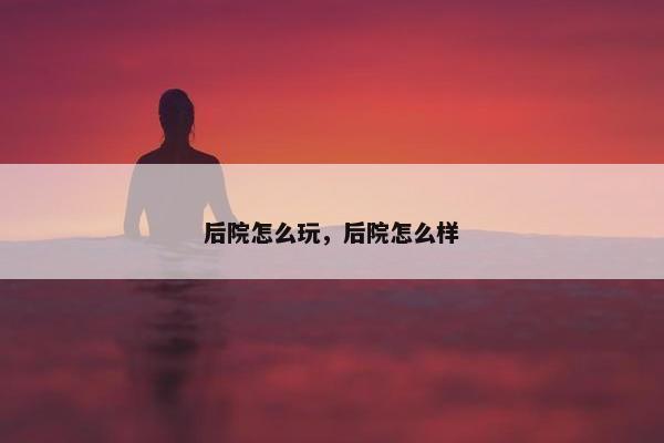 后院怎么玩，后院怎么样