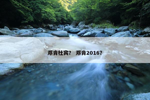 邓肯杜宾？ 邓肯2016？