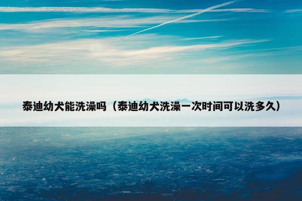 泰迪幼犬能洗澡吗（泰迪幼犬洗澡一次时间可以洗多久）