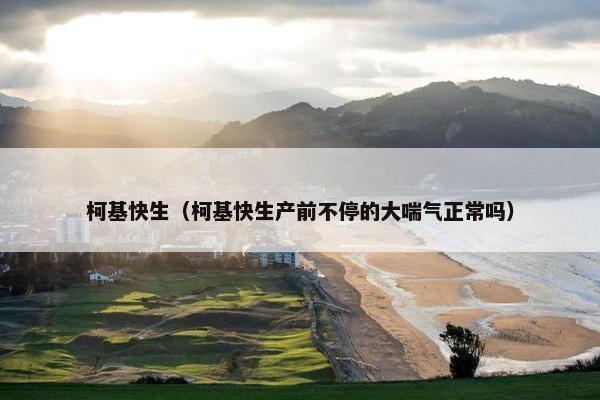 柯基快生（柯基快生产前不停的大喘气正常吗）