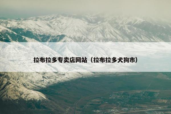 拉布拉多专卖店网站（拉布拉多犬狗市）