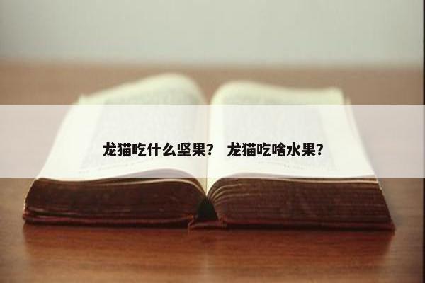 龙猫吃什么坚果？ 龙猫吃啥水果？