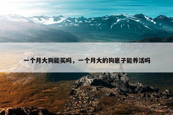 一个月大狗能买吗，一个月大的狗崽子能养活吗