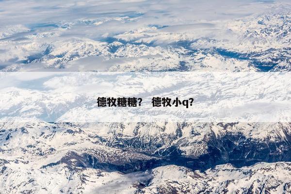 德牧糖糖？ 德牧小q？