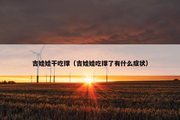 吉娃娃干吃撑（吉娃娃吃撑了有什么症状）