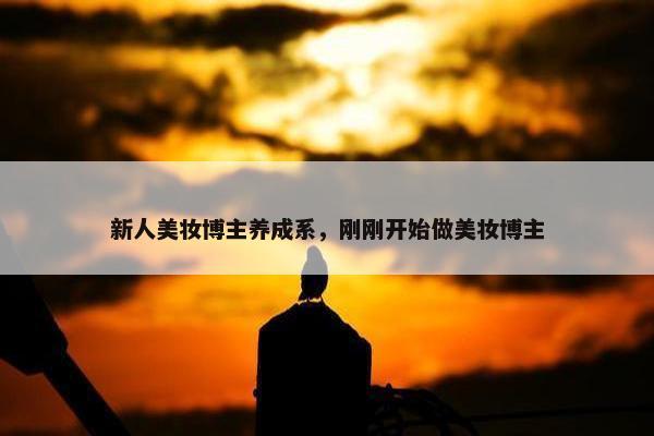 新人美妆博主养成系，刚刚开始做美妆博主