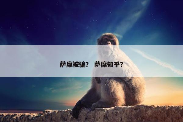 萨摩被骗？ 萨摩知乎？