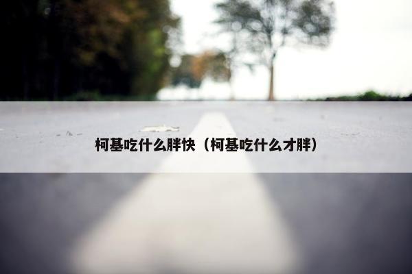 柯基吃什么胖快（柯基吃什么才胖）