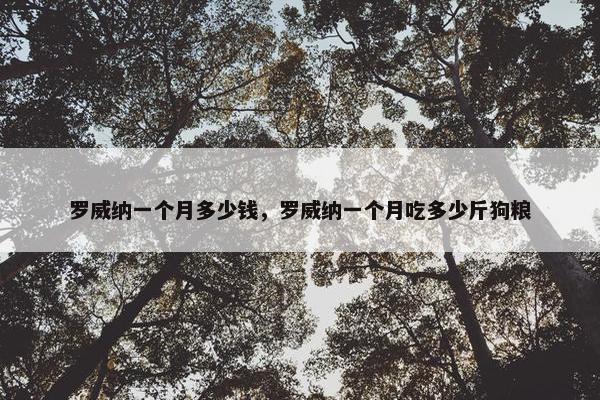 罗威纳一个月多少钱，罗威纳一个月吃多少斤狗粮