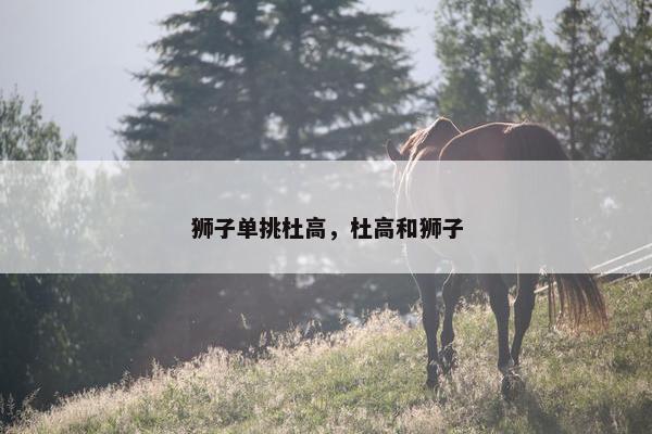 狮子单挑杜高，杜高和狮子