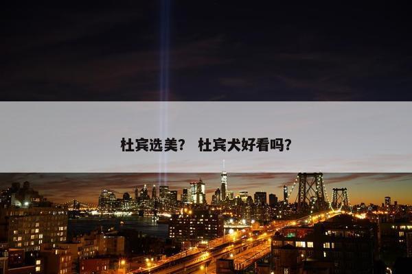 杜宾选美？ 杜宾犬好看吗？
