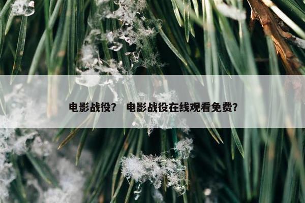 电影战役？ 电影战役在线观看免费？