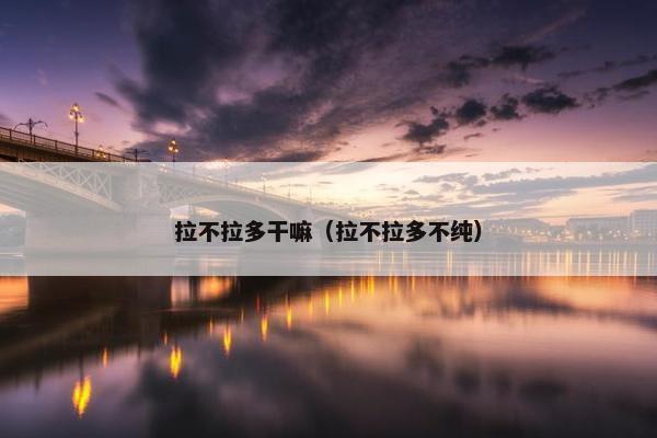 拉不拉多干嘛（拉不拉多不纯）