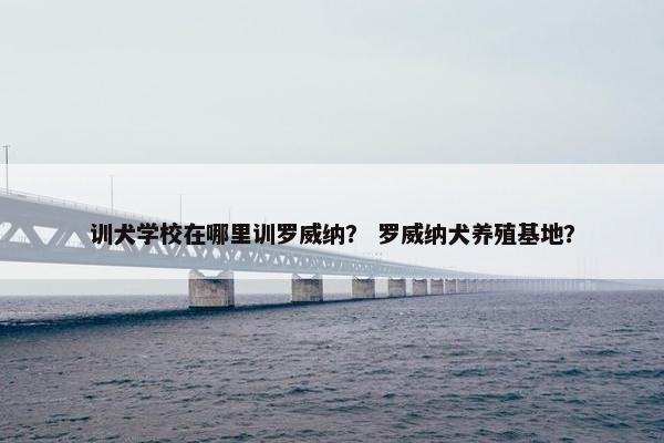 训犬学校在哪里训罗威纳？ 罗威纳犬养殖基地？