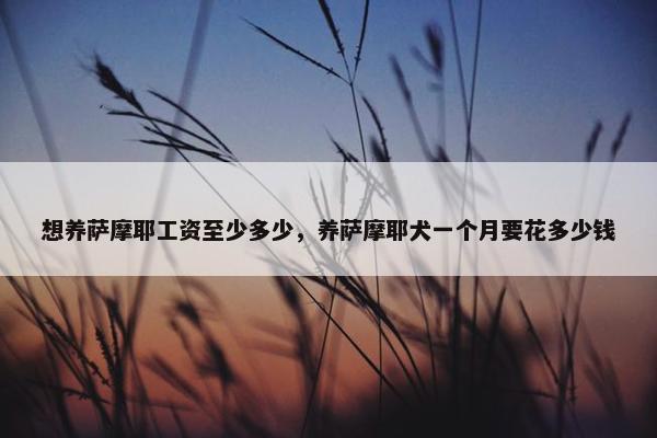 想养萨摩耶工资至少多少，养萨摩耶犬一个月要花多少钱