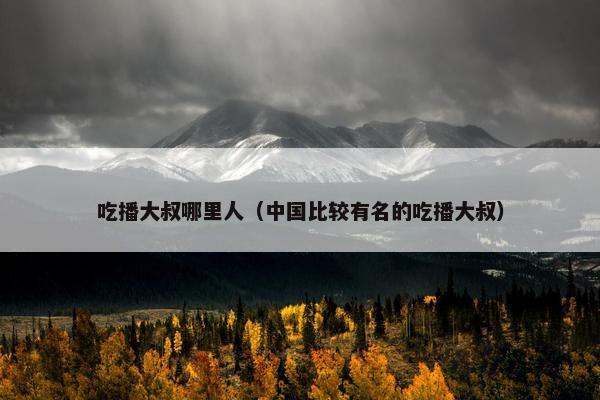 吃播大叔哪里人（中国比较有名的吃播大叔）