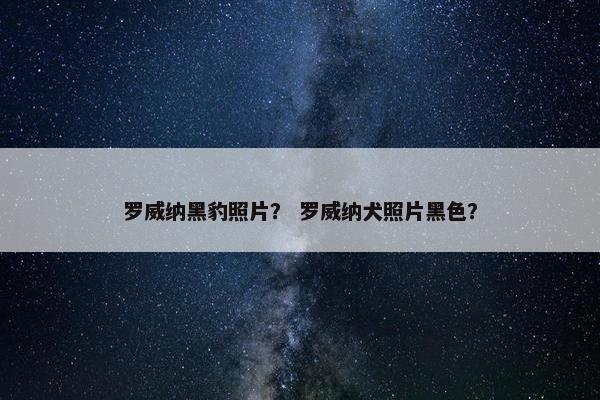 罗威纳黑豹照片？ 罗威纳犬照片黑色？