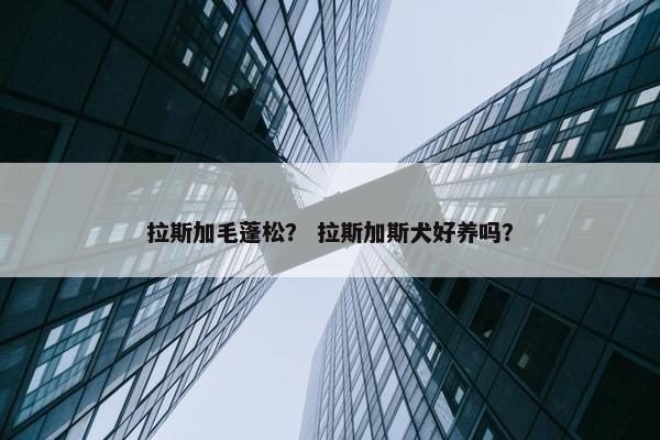 拉斯加毛蓬松？ 拉斯加斯犬好养吗？