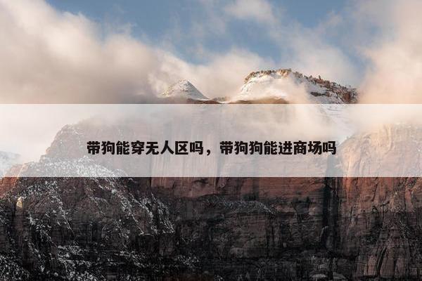 带狗能穿无人区吗，带狗狗能进商场吗