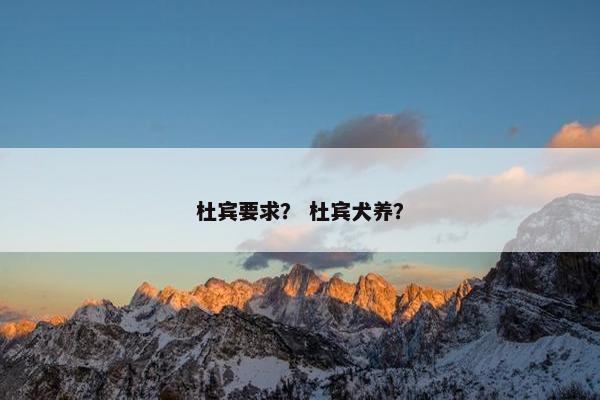 杜宾要求？ 杜宾犬养？