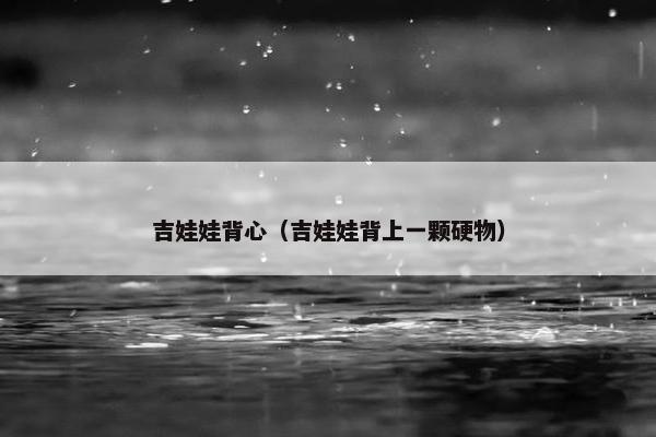 吉娃娃背心（吉娃娃背上一颗硬物）