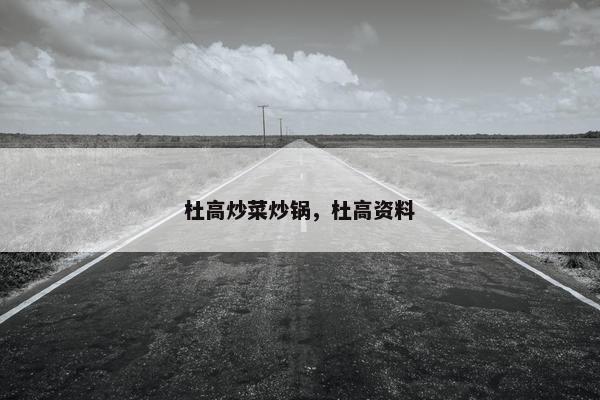 杜高炒菜炒锅，杜高资料