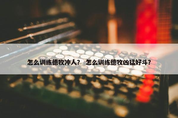 怎么训练德牧冲人？ 怎么训练德牧凶猛好斗？