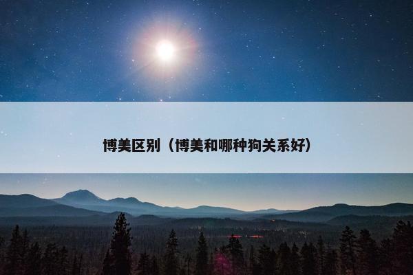 博美区别（博美和哪种狗关系好）