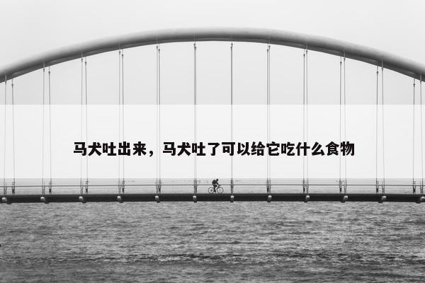 马犬吐出来，马犬吐了可以给它吃什么食物