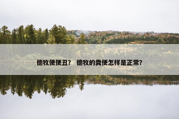 德牧便便丑？ 德牧的粪便怎样是正常？