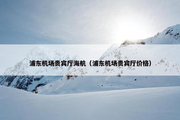 浦东机场贵宾厅海航（浦东机场贵宾厅价格）