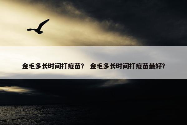 金毛多长时间打疫苗？ 金毛多长时间打疫苗最好？