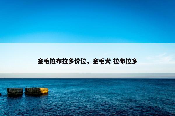 金毛拉布拉多价位，金毛犬 拉布拉多