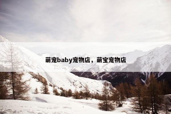 萌宠baby宠物店，萌宝宠物店