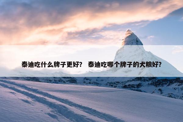 泰迪吃什么牌子更好？ 泰迪吃哪个牌子的犬粮好？