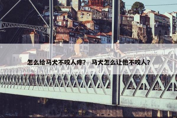 怎么给马犬不咬人疼？ 马犬怎么让他不咬人？