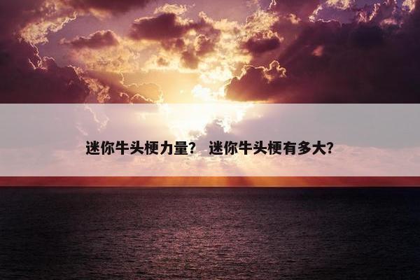 迷你牛头梗力量？ 迷你牛头梗有多大？