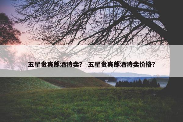 五星贵宾郎酒特卖？ 五星贵宾郎酒特卖价格？