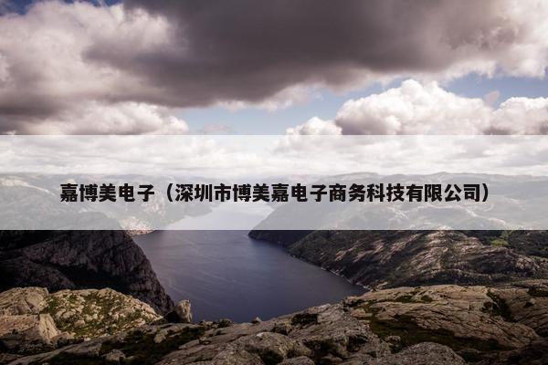 嘉博美电子（深圳市博美嘉电子商务科技有限公司）