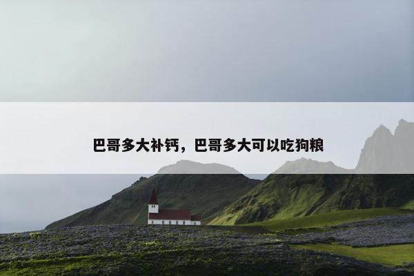 巴哥多大补钙，巴哥多大可以吃狗粮