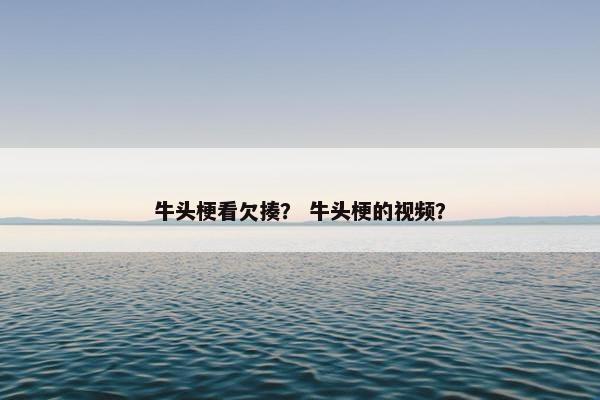 牛头梗看欠揍？ 牛头梗的视频？