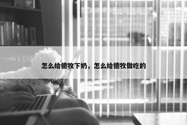 怎么给德牧下奶，怎么给德牧做吃的