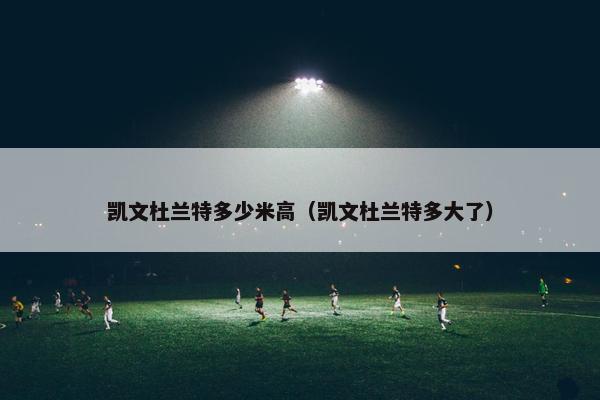 凯文杜兰特多少米高（凯文杜兰特多大了）
