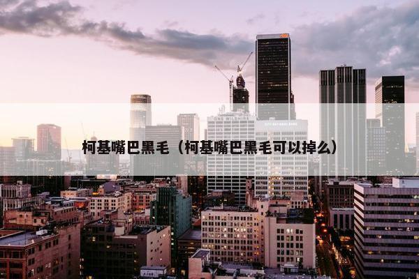 柯基嘴巴黑毛（柯基嘴巴黑毛可以掉么）