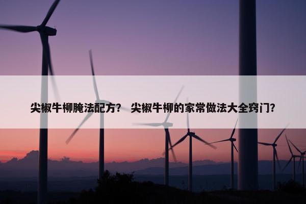 尖椒牛柳腌法配方？ 尖椒牛柳的家常做法大全窍门？