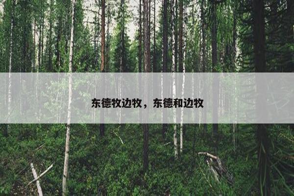 东德牧边牧，东德和边牧